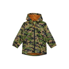 Western Chief Boy's Brush Camo Raincoat (Toddler/Little Kids) Olive 5 Little Kid