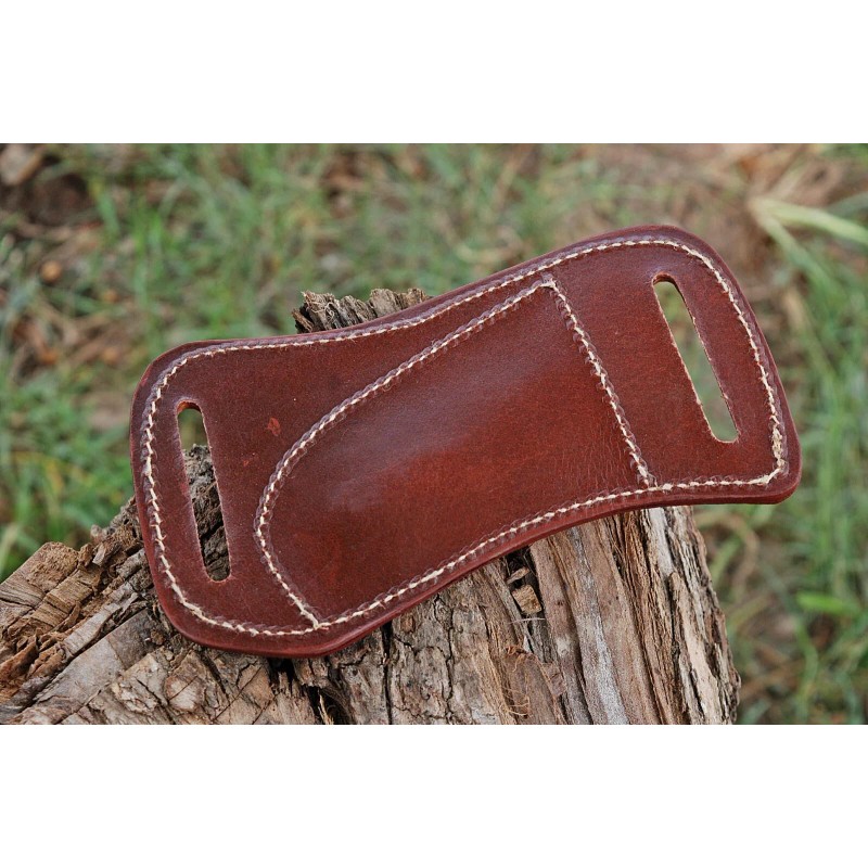 SHEATH GENUINE LEATHER HAND CRAFTED BELT SHEATH HOLSTER FOR Folding