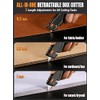 VOTREK® Box Cutter Retractable| Metal Utility Knife Set【Built-In Storage】 Tool-Free