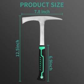28oz Welding Chipping Hammer Slag Removal Tool, Welding/Chiseling Hammer, with Forged Steel Construction and Shock-Absorbing Handle, an All-steel Geologist's Rock Pick
