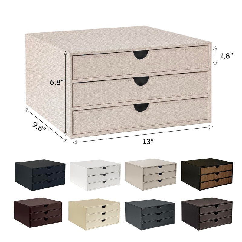 UnionBasic Document Organizer, 3-Drawer File Cabinet Document Storage Box, Office