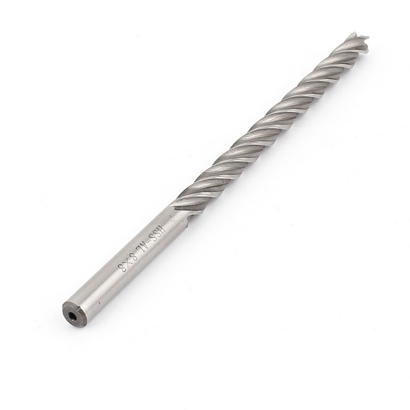 Sourcingmap 150mm Long 8mm Cutting Dia HSS-SL Straight Shank 4