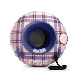 32" RTIC Tough Snow Tube for Sledding Heavy Duty for Kids, Inflatable Winter Sleds, Puncture Resistant Tarpaulin Bottom and Handles, Commercial-Grade, Berry/Pink Plaid