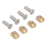 4 Sets Surfboard Screw Plate Copper Seawater Erosion Resistant Fins