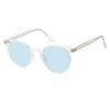 [nanala] Nanara Boston UV Protection Round Sunglasses, Clear Frame, Kamakura