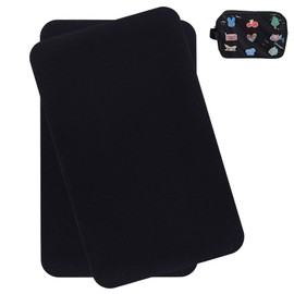 PH PandaHall 2pcs Inserts for Ita Bag, 11.4x6.9 inch Black Pin Display Insert Panel Set Rectangle Felt Bag Insert for Ita Bags Pin Display Window Bags DIY Crafts