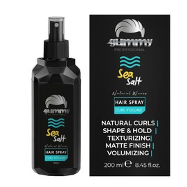 Gummy Professional Curl & Sea Salt Hair Spray – Texturizing Spray for Natural Waves, Added Volume, Lift & Matte Texture – Lightweight Styling for Men & Women with Creatine – 8.45 fl oz / 200 ml