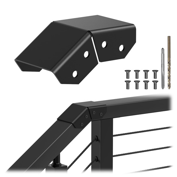 CKE Flat Handrail Accessories, Aluminum Deck to Stair Extension Handrail