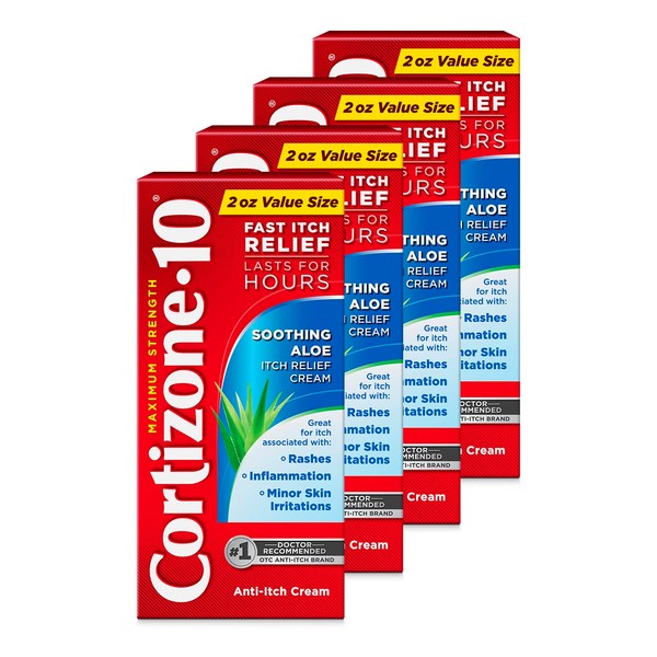Cortizone-10 Maximum Strength Soothing Aloe Itch Relief Cream, 1% Hydrocortisone,