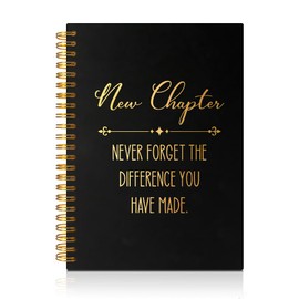 PUVOXHO New Chapter 160 Pages Spiral Notebooks, New Job Gifts, University Graduation Gifts, Farewell Appreciation Gifts for Boss Leader Manager Advisor Mentor, Coworker Friend Retirement Gifts