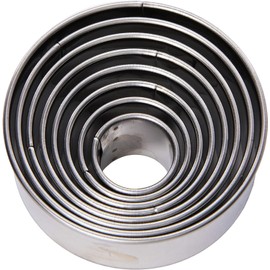 Gobel 880101 Box Plain Round Designs 8 Pieces Stainless Steel