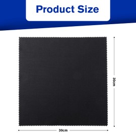 12er Pack Brillenputztücher Mikrofasertücher für Brillen, Bildschirme, Tabletten, Gläser, 30 * 30cm Schwarz/Grau