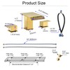 Beiyi Roman Tub Faucet Brushed Gold Deck Mount Waterfall Bathtub