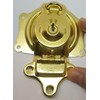 Polished Brass Trunk Lock with Keys - chest steamer old