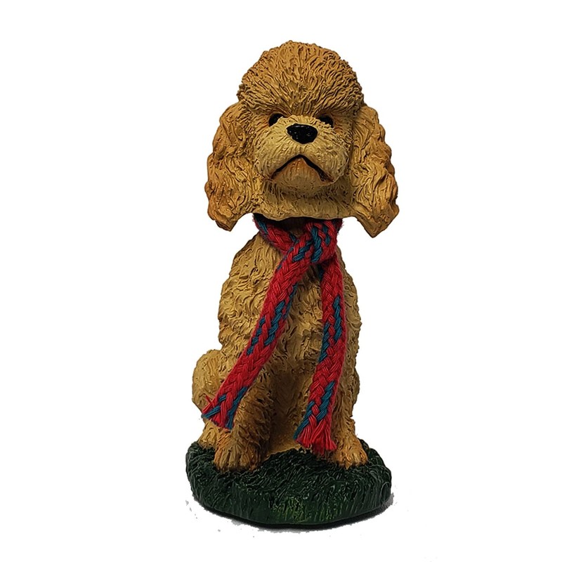 Animal Den Poodle Bobblehead Dog Figure Statue Gift for Car