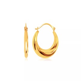 Unbranded 14k Yellow Gold Graduated Oval Hoop Earrings