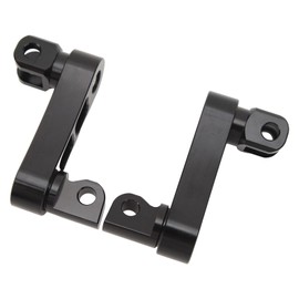 Fockety Adjustable Height Motorcycle Foot Pegs, Black, Hardened Steel, Driver/Passenger Side, Touring Motorcycle Compatible