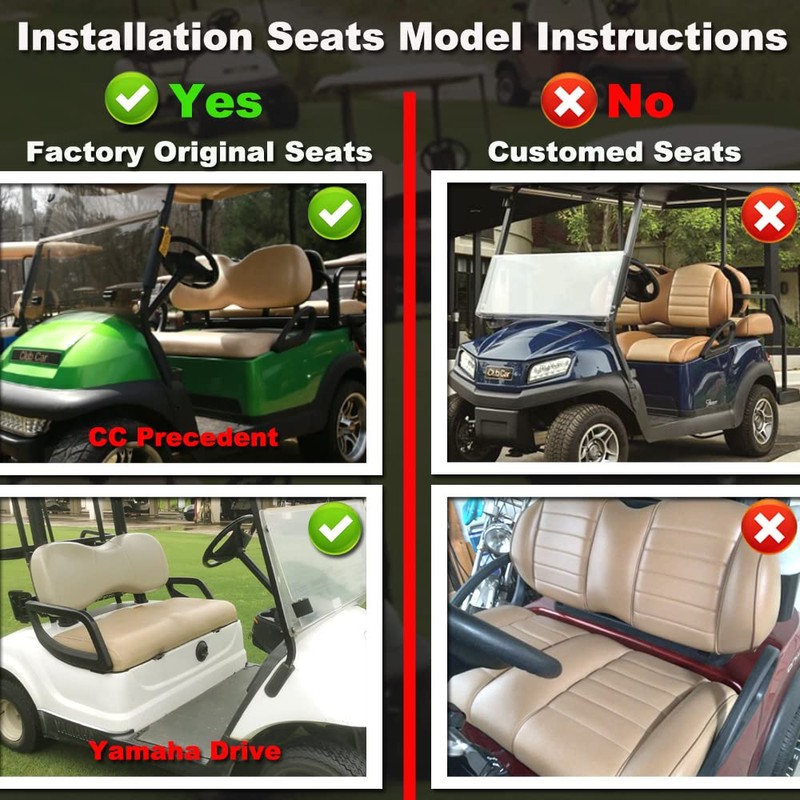 Golf Cart Seat Covers for Club Car Precedent,DS and Yam