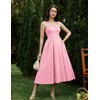 Women Pink Corset Dress Spaghetti Strap Boho Summer Beach Sun