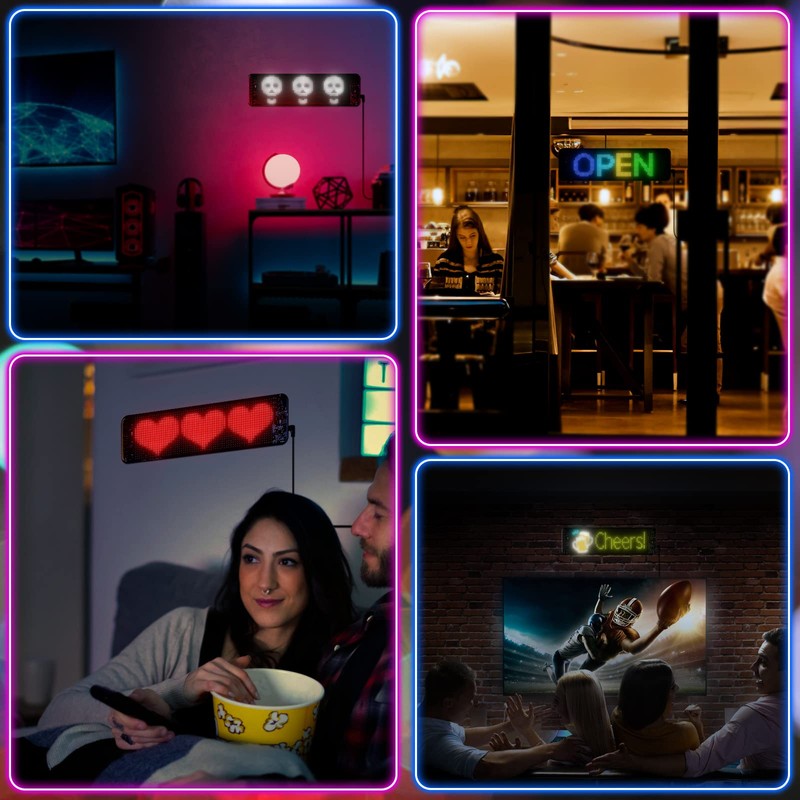 Gelrova Dynamic LED Devil Eye Lights, (13.8“ x 3.9") Programmable