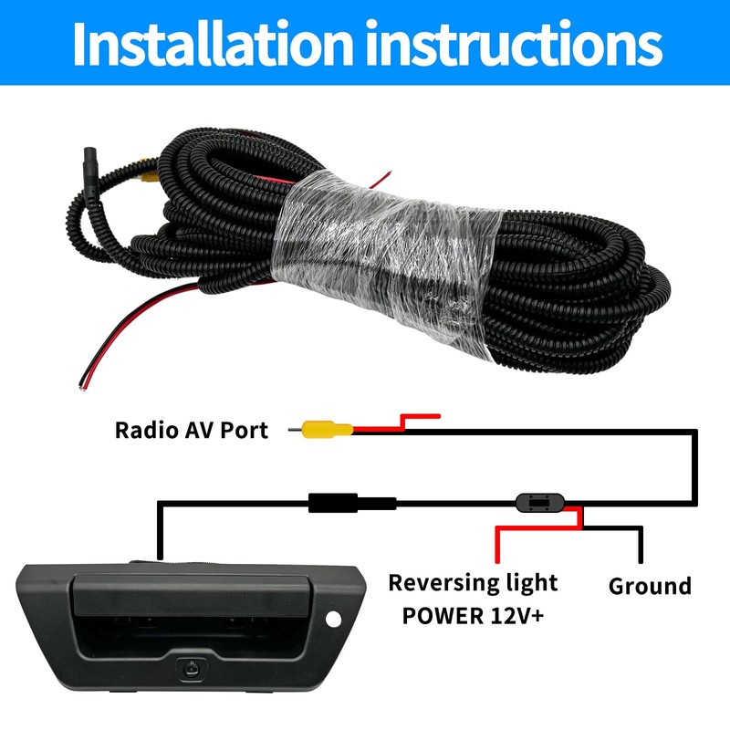 Car Rear View Backup Tailgate Handle Camera Compatible with Ford