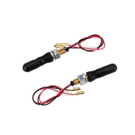Set of 2 Micro Indicators 12 V LED Smoke Grey for Moped and Motorcycle