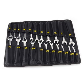 FLZOSPER 22-Piece Flex-Head Ratcheting Wrench Set，Metric & SAE Chrome Vanadium Steel Hand Combination Wrench Spanner with Portable Carrying Bag
