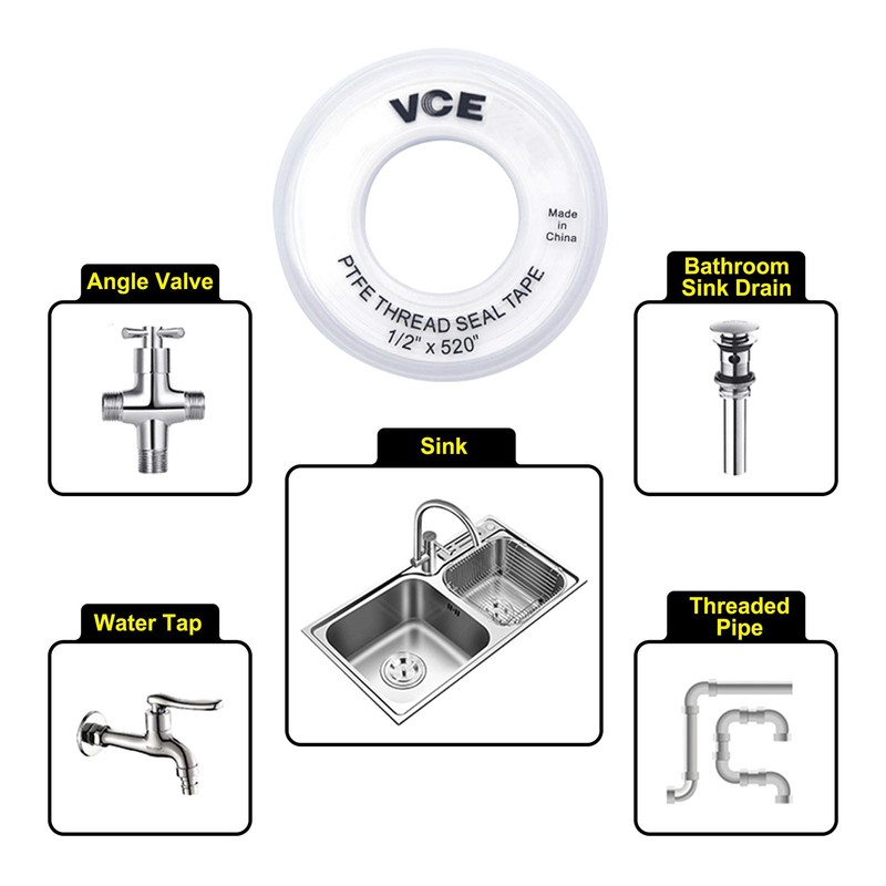 VCE VCE 2 Stck PTFE Dichtband PTFE Band Gewinde Dichtungsband