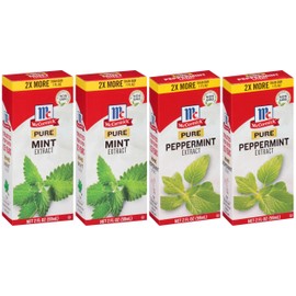 McCormick Pure Mint and Peppermint Extract Bundle, 8 fl oz