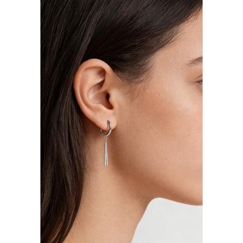 G23 Implant Grade Titanium Hoop Earrings for Sensitive Ears, Hypoallergenic