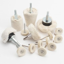 Polishing Wheel for Drill Polishing Attachment 15 Pieces Brush Set Polishing Cone Polishing Catching Pad Polishing Wheel for Manifold, Aluminium, Stainless Steel, Chrome etc.