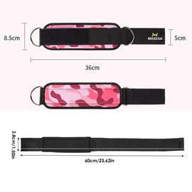 GeorgeX Correas Acolchonadas para Levantamiento de Pesas 2piezas Correas de Levantamiento de Antideslizante, Grilletes para Tobillo Gym Grilletes para Tobilleras de 2 Piezas para Culturismo, Xfit, Entrenamiento de Fuerza