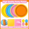 ojustbeok 48Pcs Girls Paper Plates Teacher Party Supplies Cartoon Girls