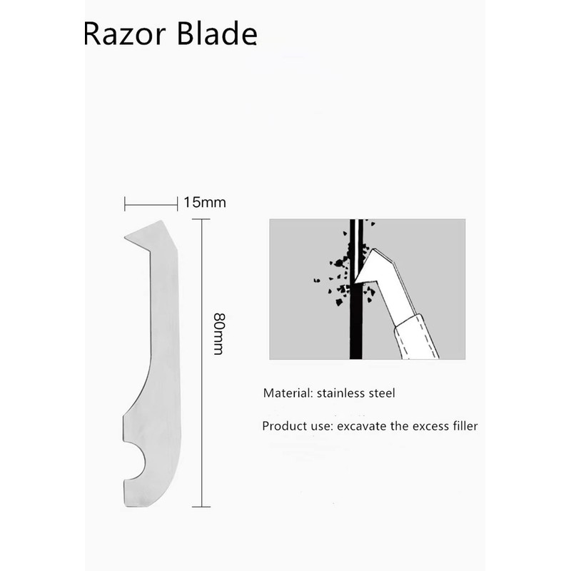 Grout Removal Tool,1 handle and 10 grouting saw blades