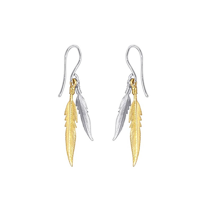 MATERIA by Matthias Wagner SO-119_So-111 Feather Earrings Silver 925 Women's