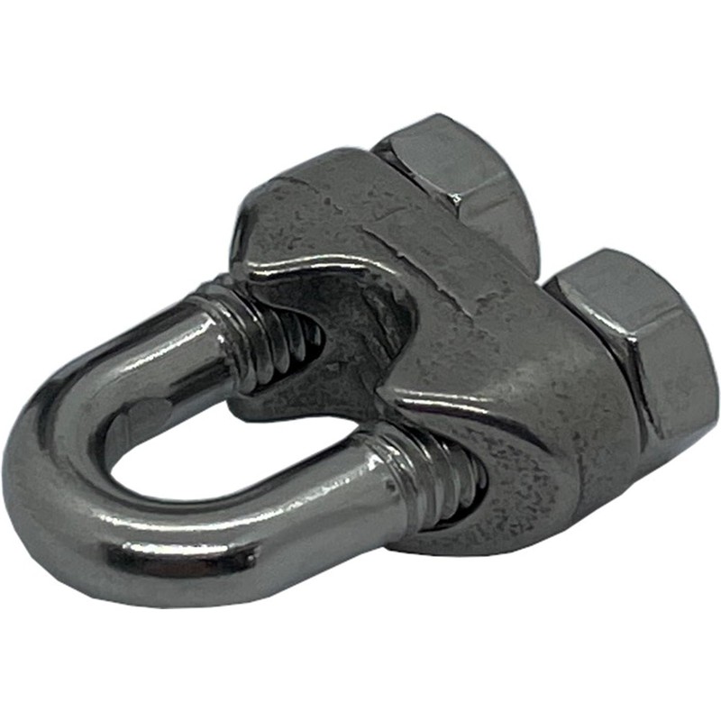 20 x wire rope clamps, stainless steel, V4A 316, 6