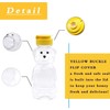 2Pcs Yellow 8 Oz Plastic Bear Honey Bottle Jars, Empty
