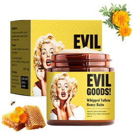 Evil Goods Crema Original, 120g Evil Goods Crema Original Facia, Beef Tallow for Skin, Honey Sebo de res Rostro Cuerpo Hidratante de Res Batido y Miel, Cebo de Res para la Cara