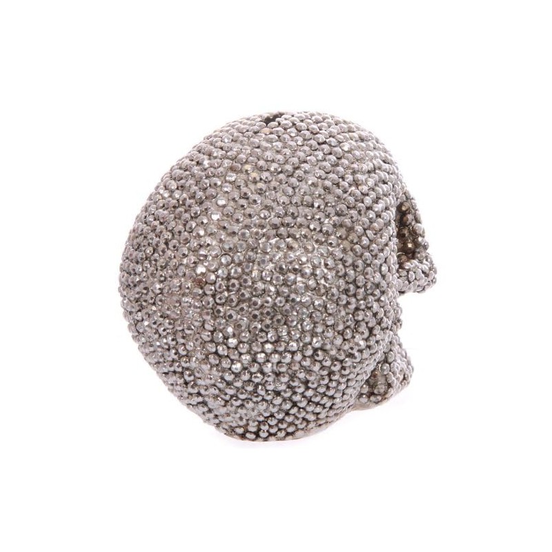 Puckator Tone Skull Money Box, Resin, Silver/Black, 11 x 15.5