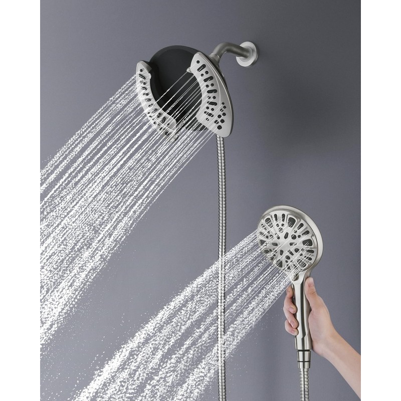 INAVAMZ 2-in-1 Shower Head with Handheld Combo: 2.5GPM Rainfall Shower