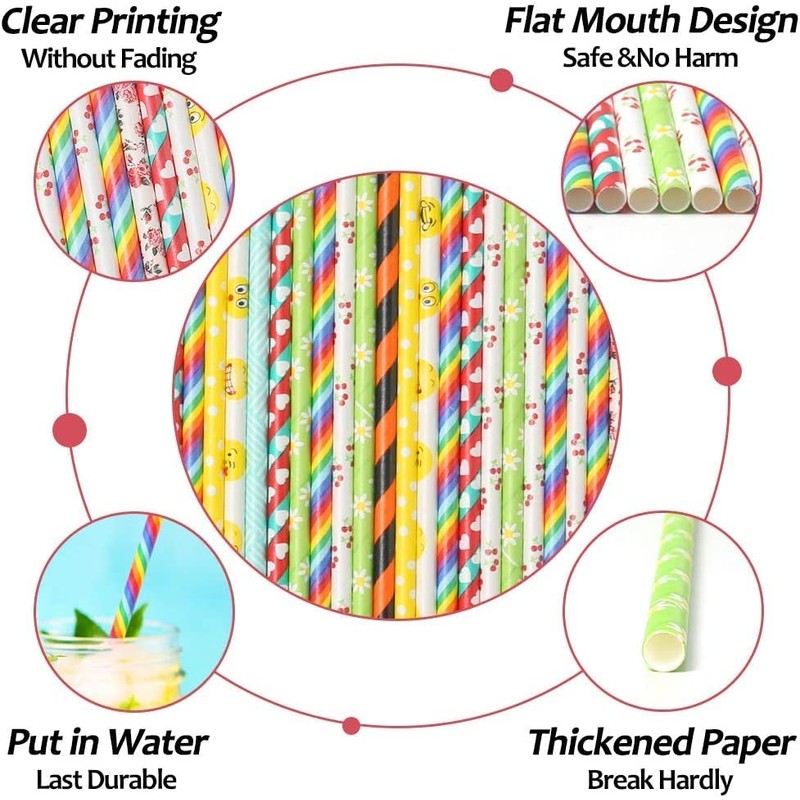 Nalamudhu Paper Straw Durable and Eco-Friendly White Drinking Disposable Paper