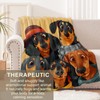 cromcu Dachshund Blanket for Women Men Kids, Flannel Dachshund Blankets