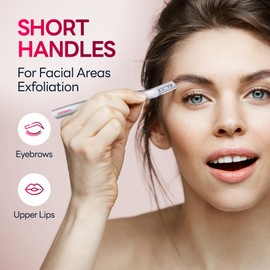 CAVEEM Dermaplane Razor for Women, Dermaplaning Tool - Face Razors for Women and Men, Eyebrow Trimmer and Facial Hair Removal Shaver, Gentle Exfoliation Blades Epilator for Men (3 Count)