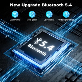 2026 Upgraded Bluetooth 5.4 Transmitter Receiver, 2-in-1 Airplane Bluetooth Adapter, Dual Device Pairing, with 3.5mm Aux Audio Jack for Travel, Aviation, Television, AirPods, Car