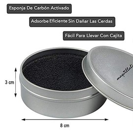 Kit 3 Limpiador silicona para brochas de maquillaje Alfombrilla Esponja Limpiadora de Sombra Protector Malla de Brochas Lavador de succión taza VerdeMix