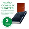Carpeta de curpiel con block de 90 hojas de raya