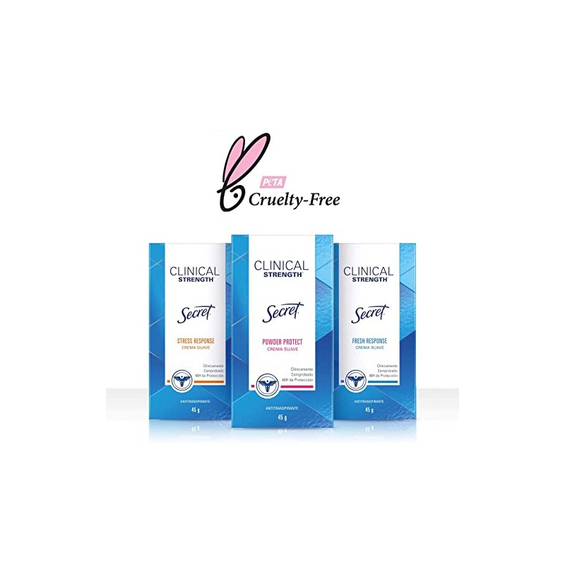 Secret Desodorante Secret Clinical Powder Protect 2 Unidades, 45gr, empaque