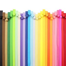 2060 Pieces DIY Stars Paper Strips, Craft Stars Paper Strips, DIY Craft Stars Origami Paper, Stars Origami Paper, Suitable for Party Decoration, Handmade, 27 Colours