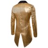 Cloudstyle Mens Sequin Tailcoat Swallowtail Suit Jacket Party Show Tux