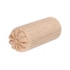 QUARKZMAN Holzrunde Lebensmittelstempel 0,8" Durchmesser 2" Länge Holzblockdruckstempel mit floralem